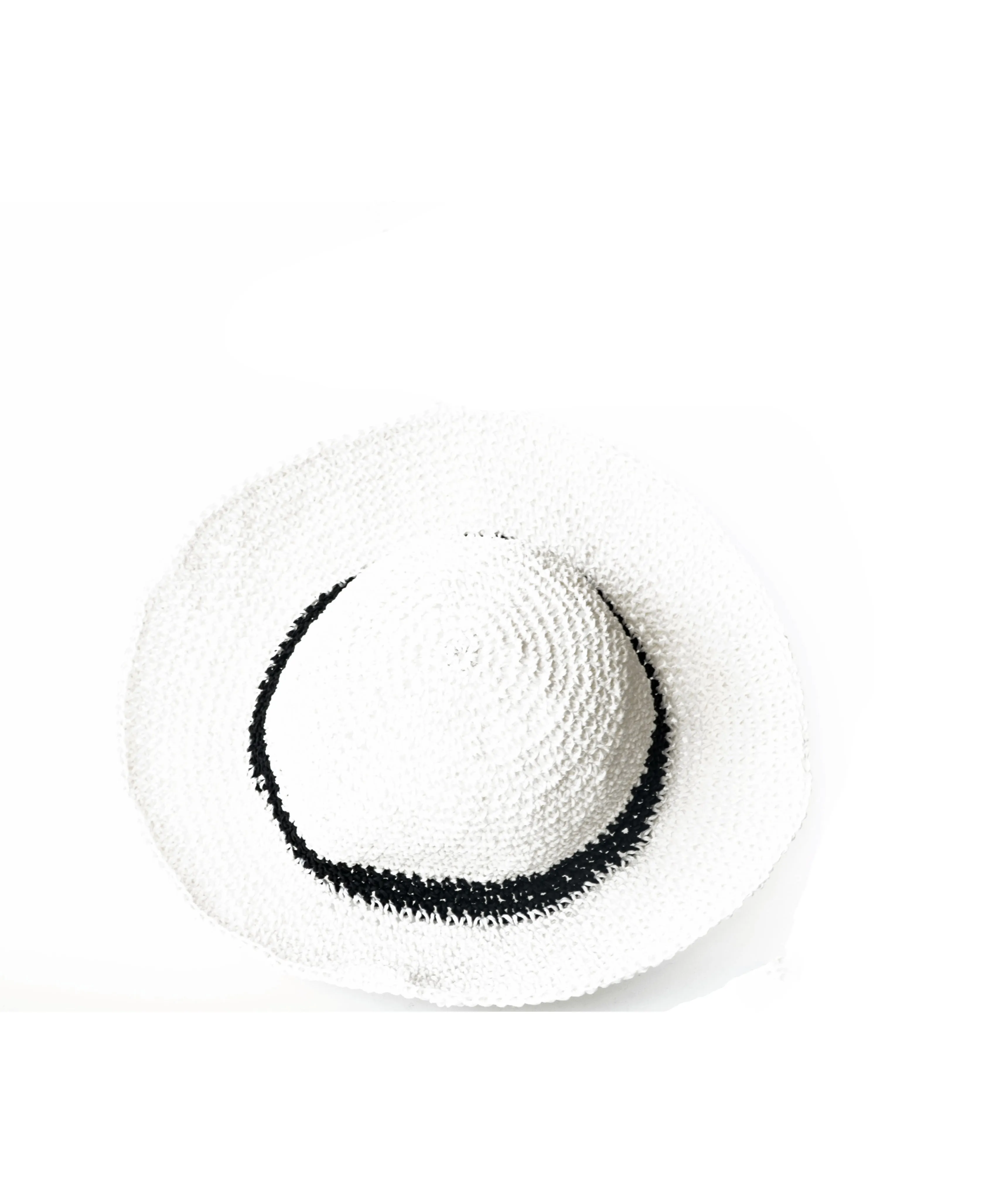 Шляпа женская Соломенная с широкими полями, Солнцезащитная пляжная шапка, чёрная и белая, модель 2021, на лето от AliExpress RU&CIS NEW