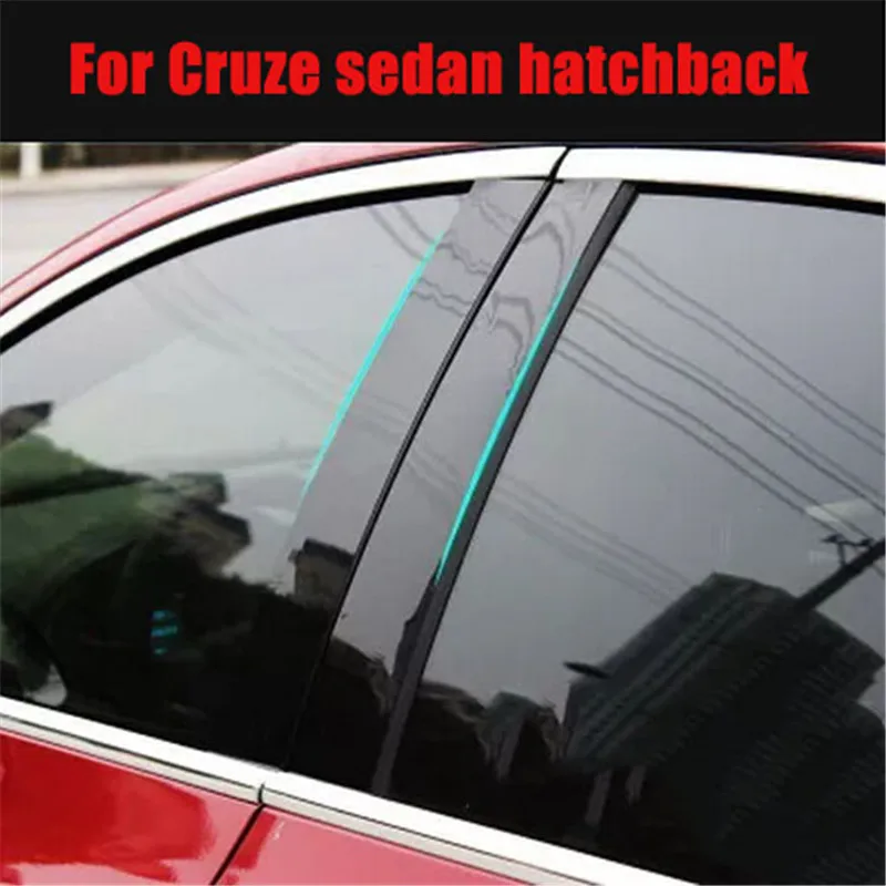 

Car styling Accessories Mirror Reflection Panel BC Column rear Triangle decorative sticker film For Chevrolet Cruze 2009-2018