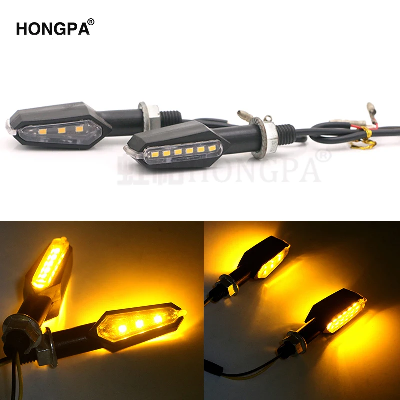 2 шт. 12 В Универсальный мотоцикл 3 + 6 светодиодов провода указатели поворота