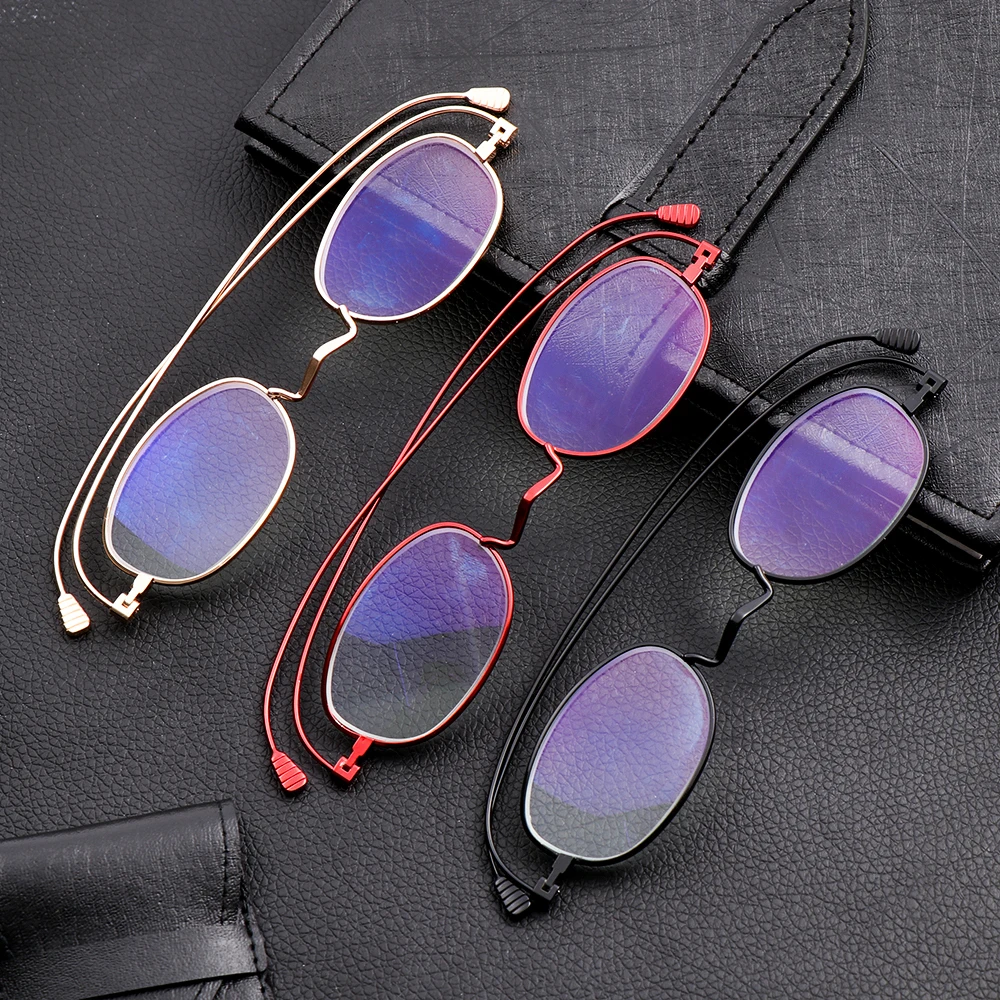 Очки для чтения с защитой от синего светильник металлическая оправа женщин и