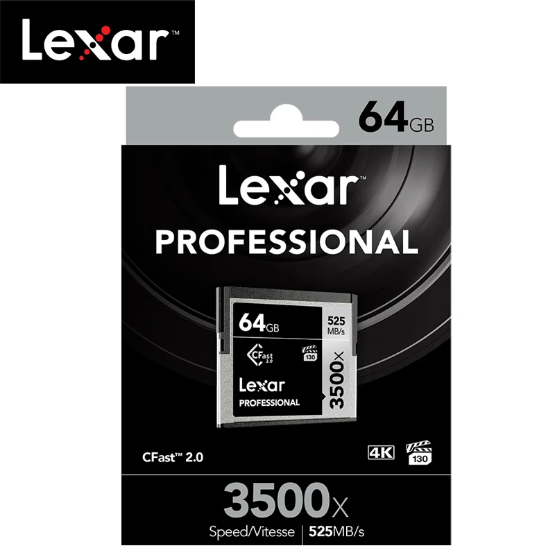 Lexar 64 Гб/128 ГБ/256 ГБ/512 ГБ/525 МБ/с./с Запись 445 CFast 2 0 карта памяти 3500x соответствует vpg 130
