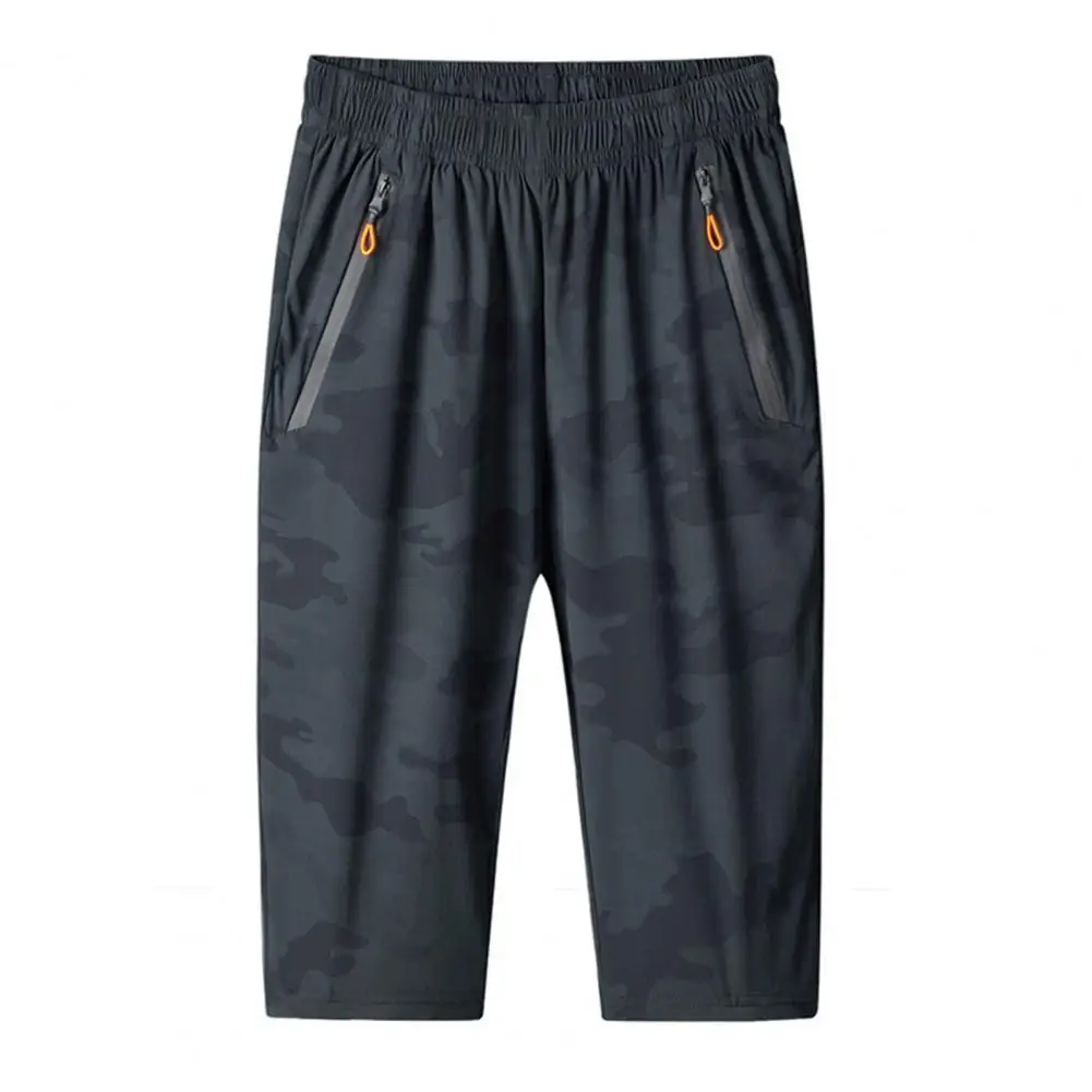 

Trousers Over Knee Elastic Waistband Nylon Men Shorts Track Pants for Fitness man pants street style Sweatpants Black xxxxl