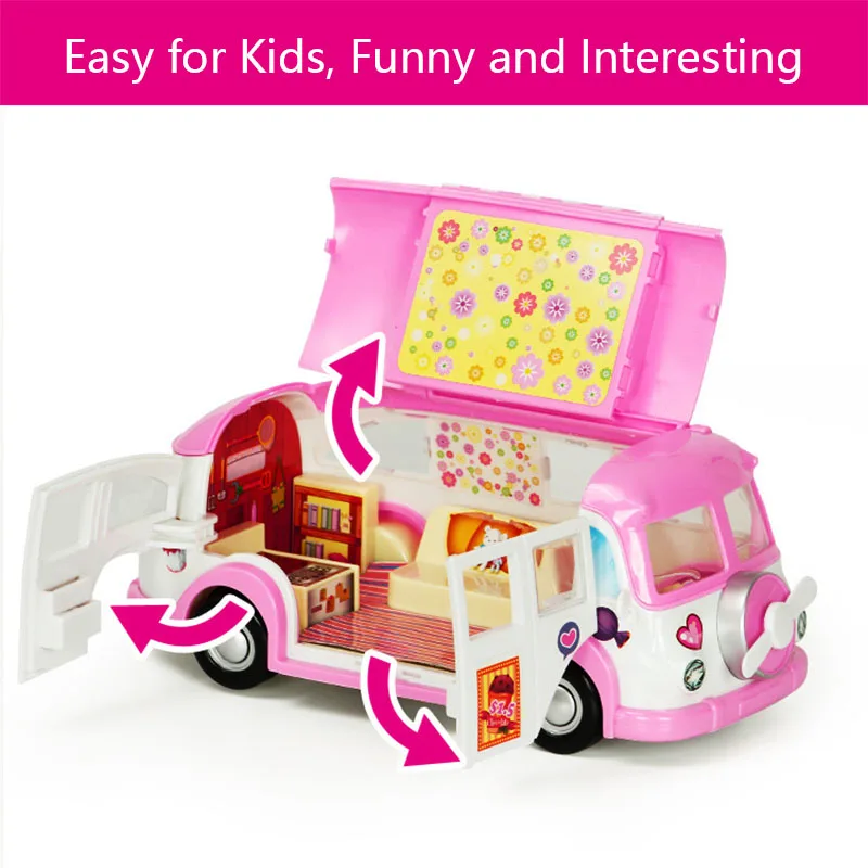 Восхитительный миниатюрный имитационный пластиковый Игрушечный Автомобиль RV