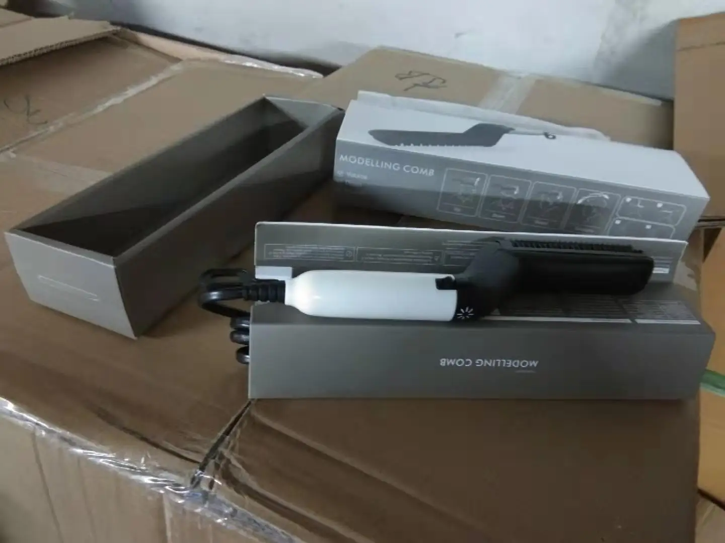 

New Multifunctional Men Male Hair Comb Quick Beard Straightener Curling Curler Show Cap Beauty Hair Styling Tool