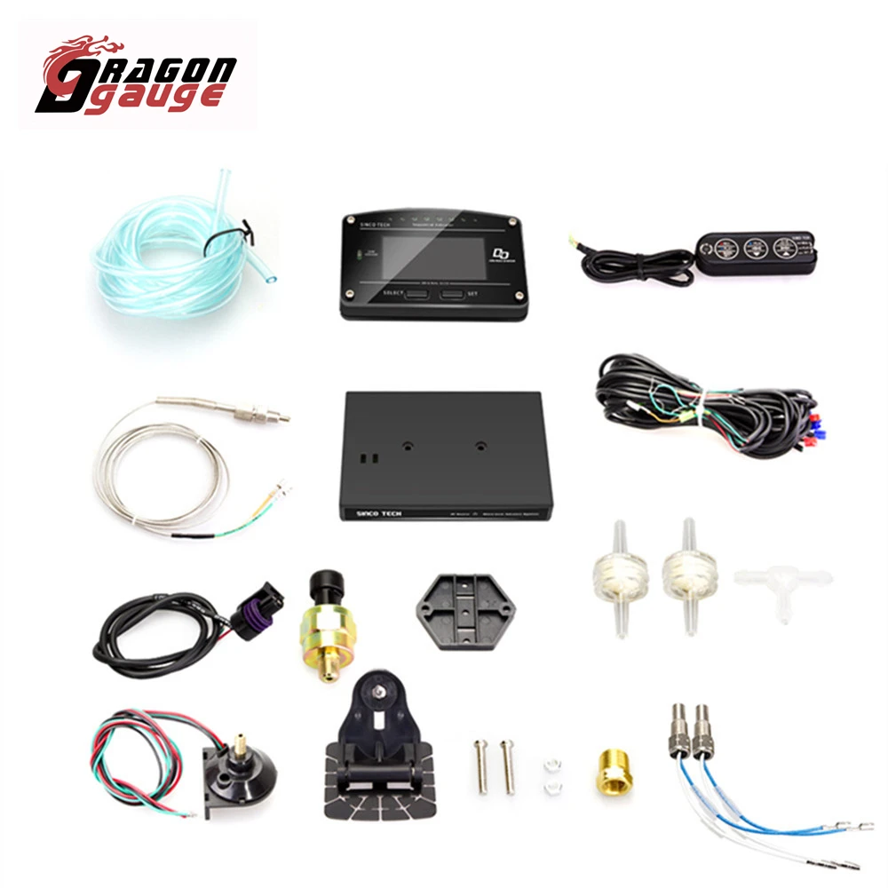 DRAGON GAUGE 10 в 1 гоночные панели для приборной OLED цифровой дисплей полный сенсор