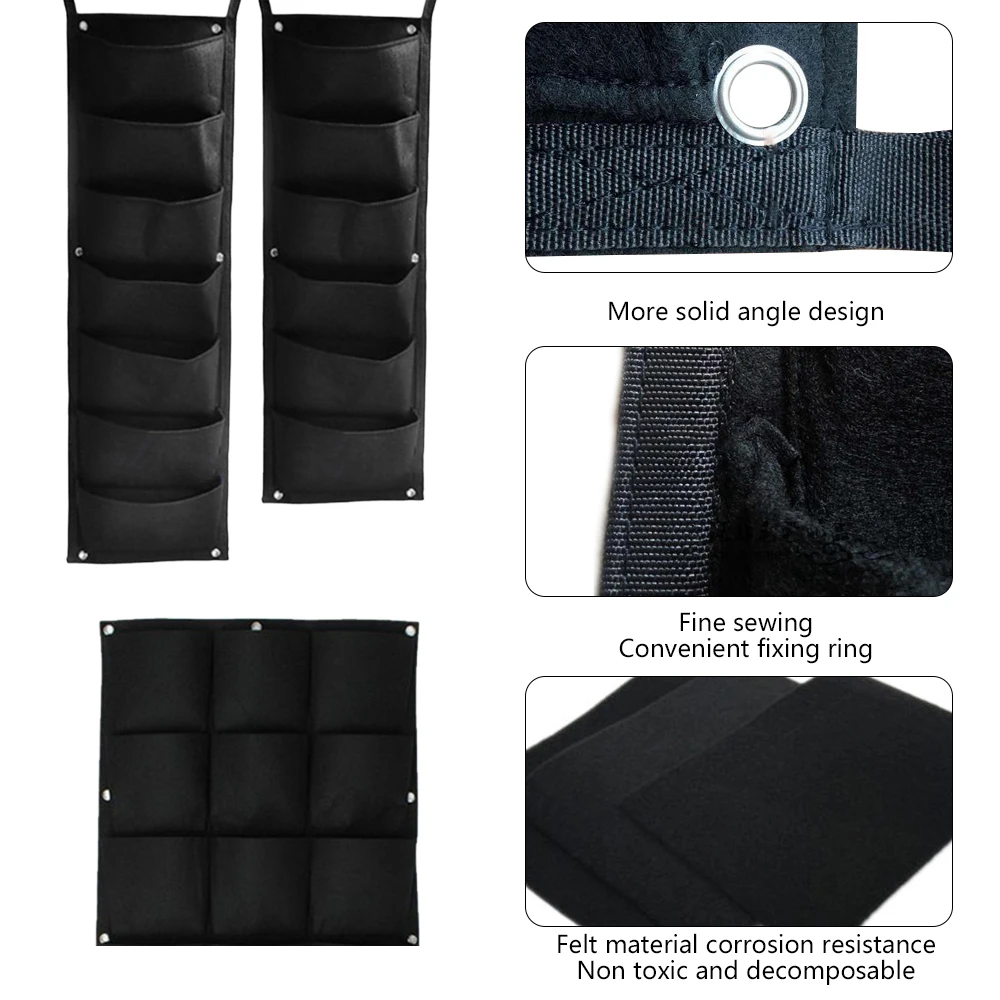 Вертикальный висячий садовый саженец цветочный горшок водонепроницаемая