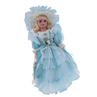 40 см фарфоровая кукла викторианские фигурки леди с деревянной подставкой для коллекций взрослых