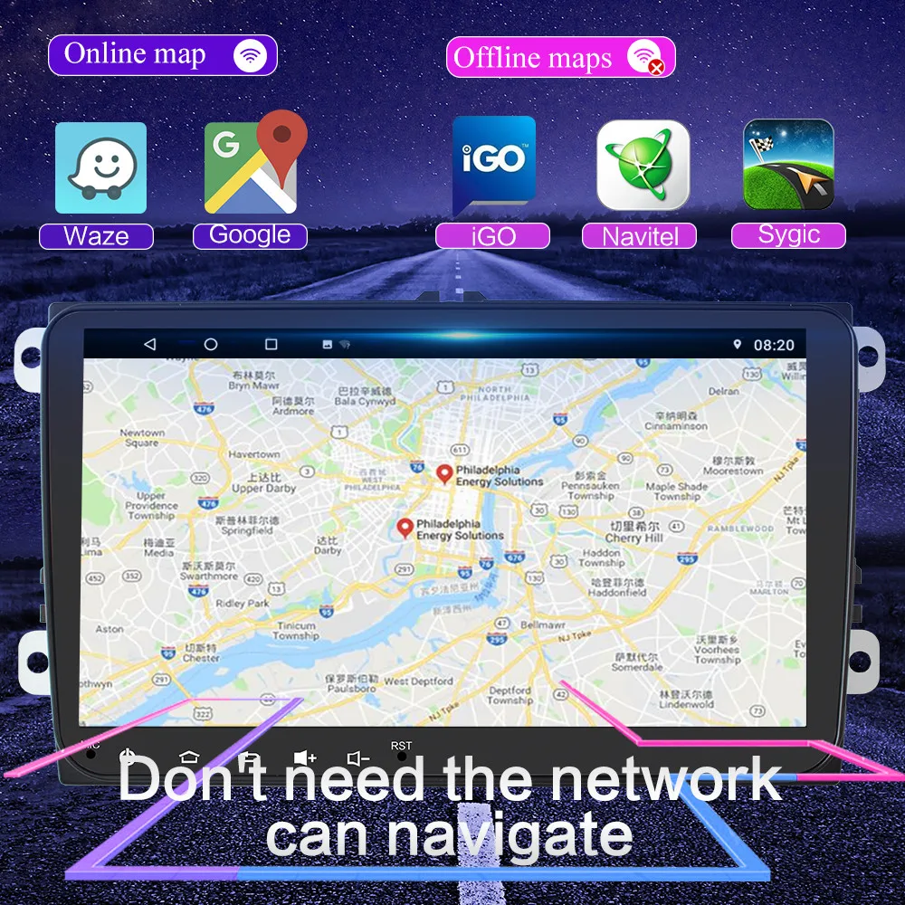 Android 8,1 стерео четырехъядерный автомобиль радио для hyundai Kia Lifan " 10,1" универсальный хост 2din автомобильный Радио Навигация WiFi видео плеер