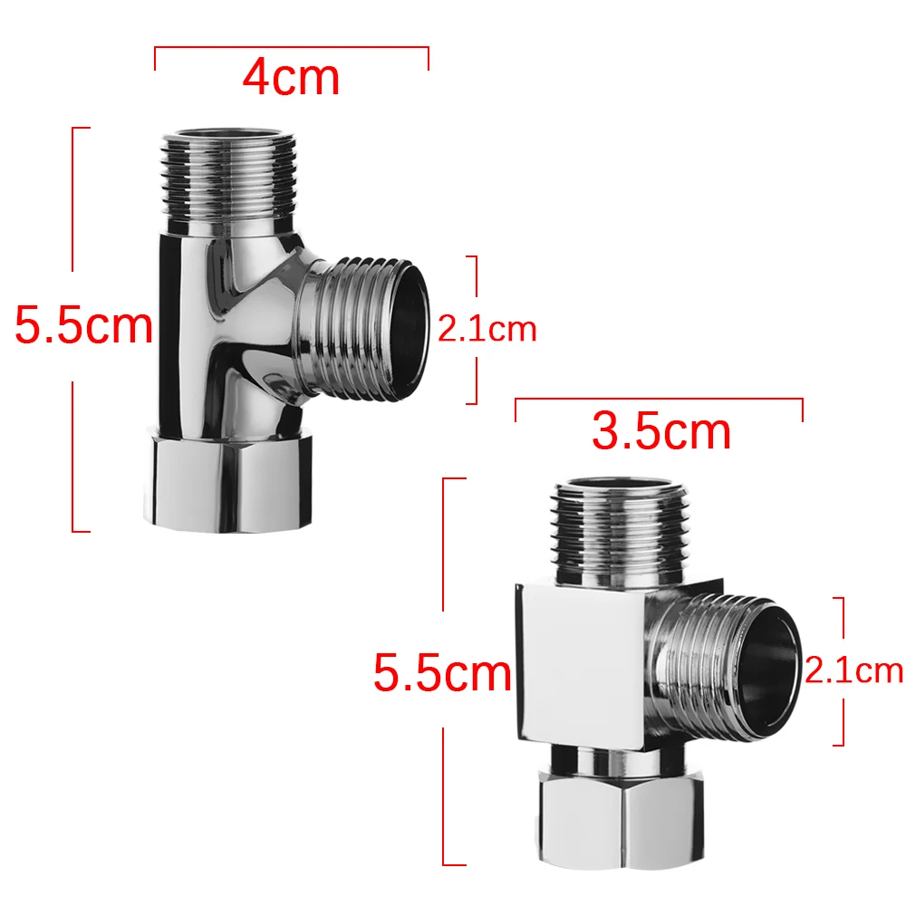 1/2 &quotперепускной клапан 3 Way латунь хром переключатель воды сепаратор T Форма к