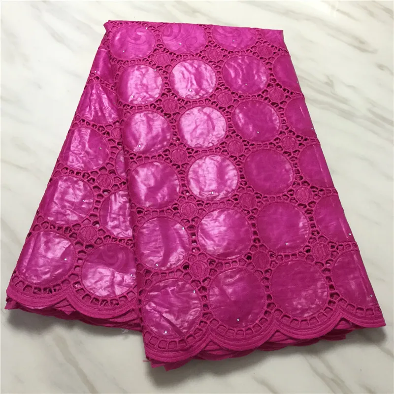 WD71281 New Arrival High quality African Embroiderey guipure Bazin Riche Multicolor Cutout Cotton Lace Fabric for dress 5y/lot | Дом и сад