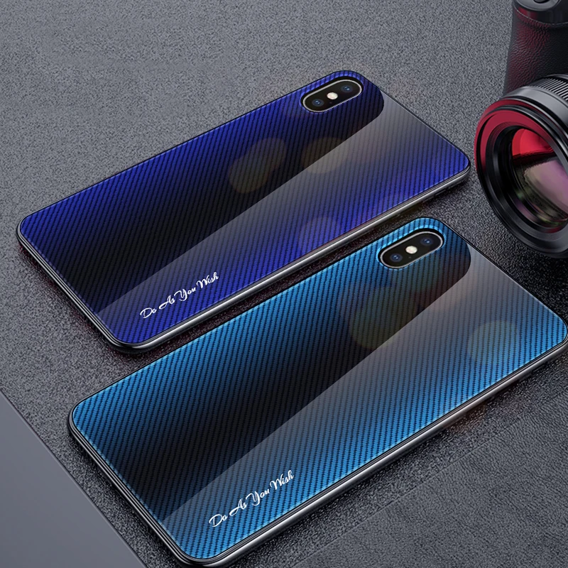 Haissky градиентный чехол из закаленного стекла для iPhone X Xs Max XR полная защита