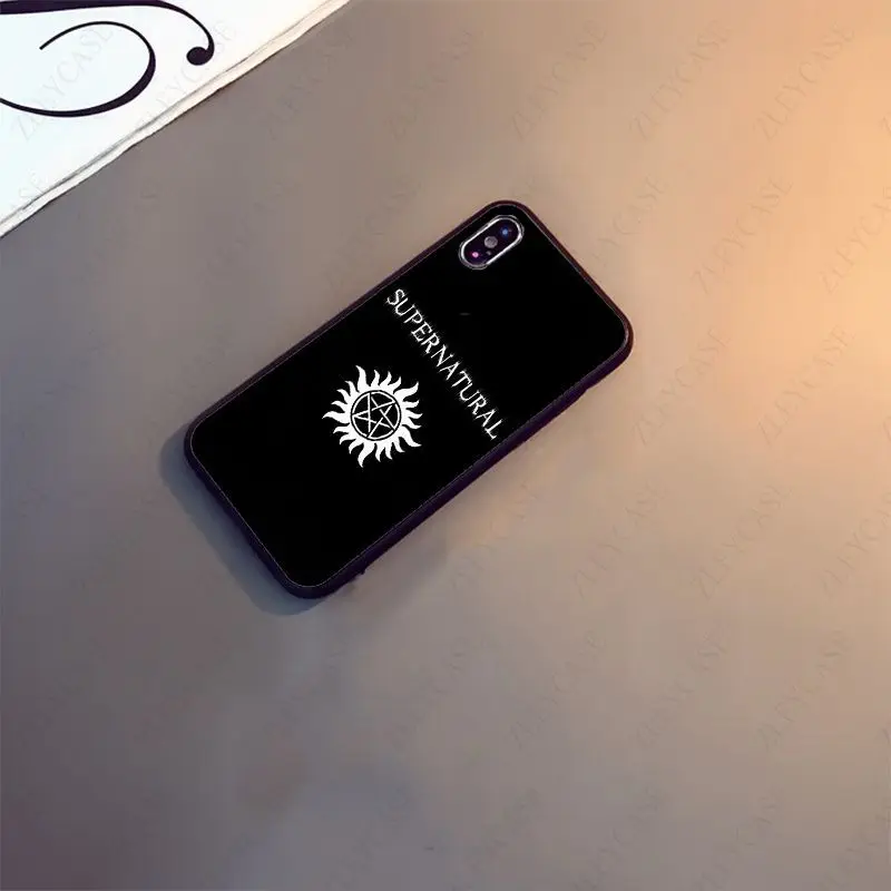 supernatural newly arrived black cell phone case for iphone x xs xr xsmax 11 12pro max 5s se 2020 6splus 7 8plus 12mini cover free global shipping