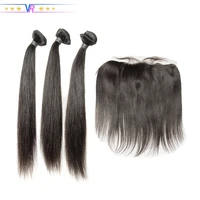 vr star quality virgin human hair bundles with frontal 100 virgin hair natural black brazilian hair weave bundles