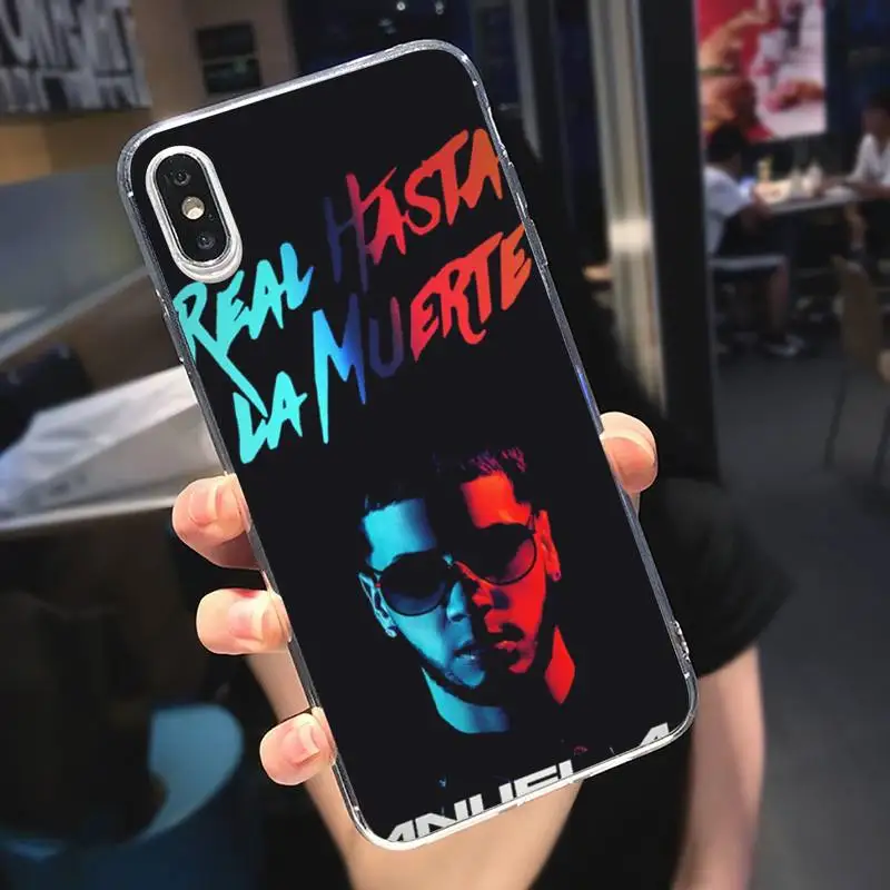 

Anuel AA American male singer Phone Case Transparent for iPhone 6 7 8 11 12 s mini pro X XS XR MAX Plus