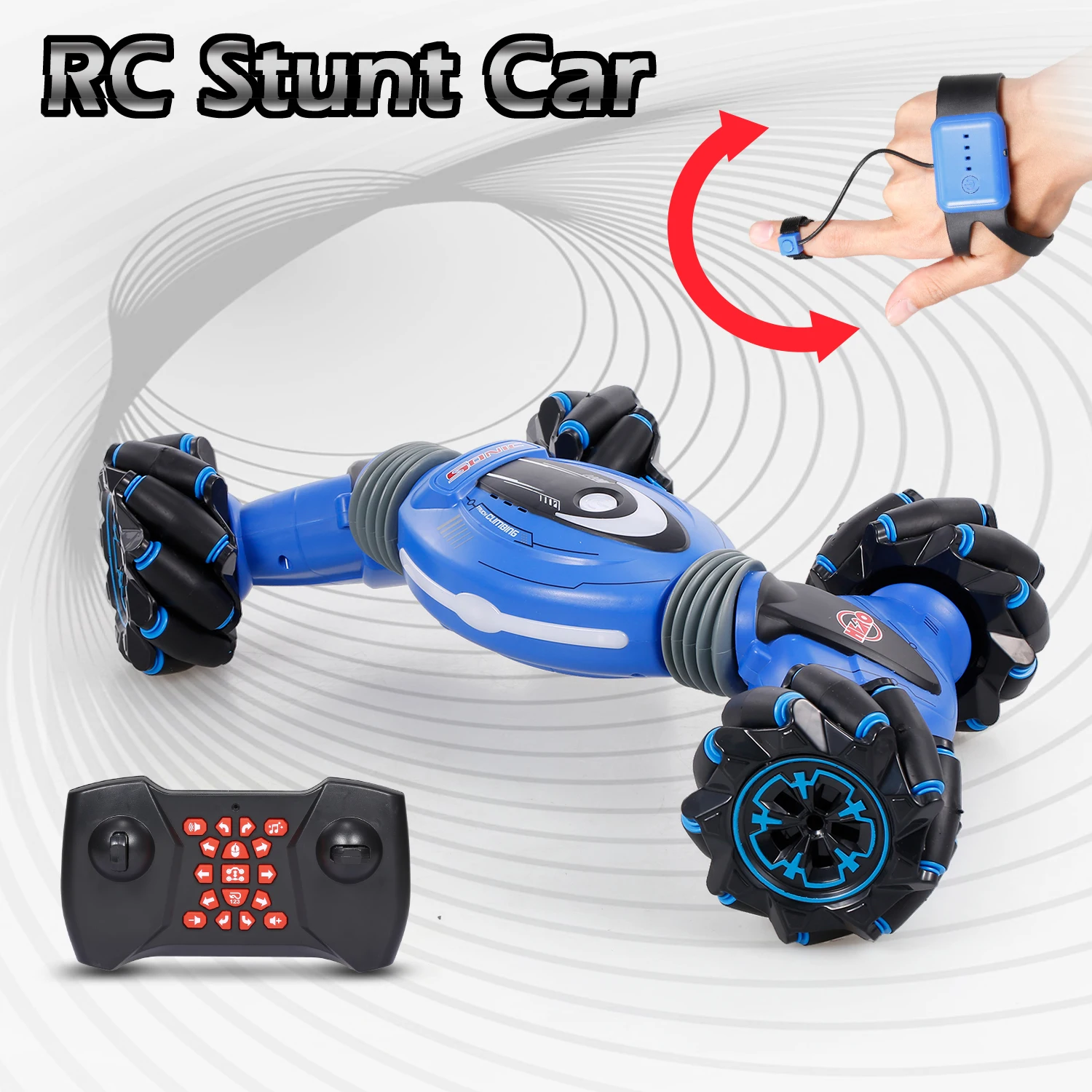 

Радиоуправляемый трюковый автомобиль с датчиком жестов и дистанционным управлением, крутящийся внедорожник, музыка, c Дрифт, танцы, боковое...