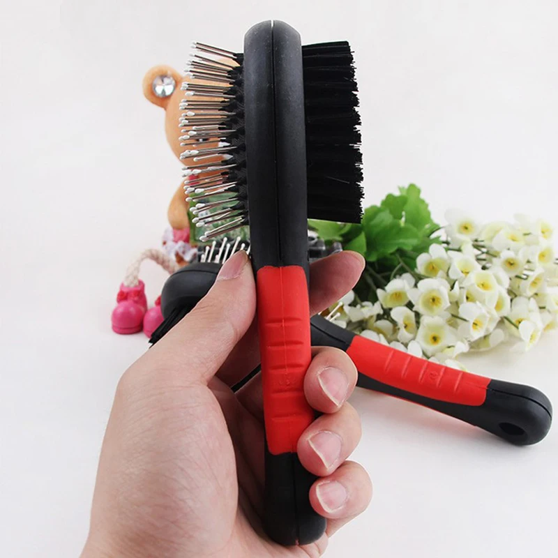 

Grooming brush for dogs, cats and small animals in double face