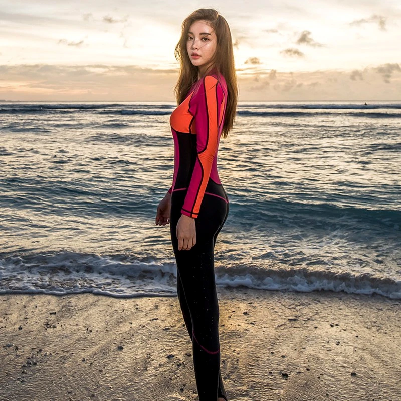 Женский цельный Быстросохнущий гидрокостюм купальник спортивный для дайвинга