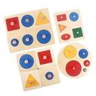 Материалы Монтессори, цветная Геометрическая доска для захвата, деревянная гравировочная доска в форме захвата, Сортировочная доска, игрушки для малышей, домашняя обучающая игрушка