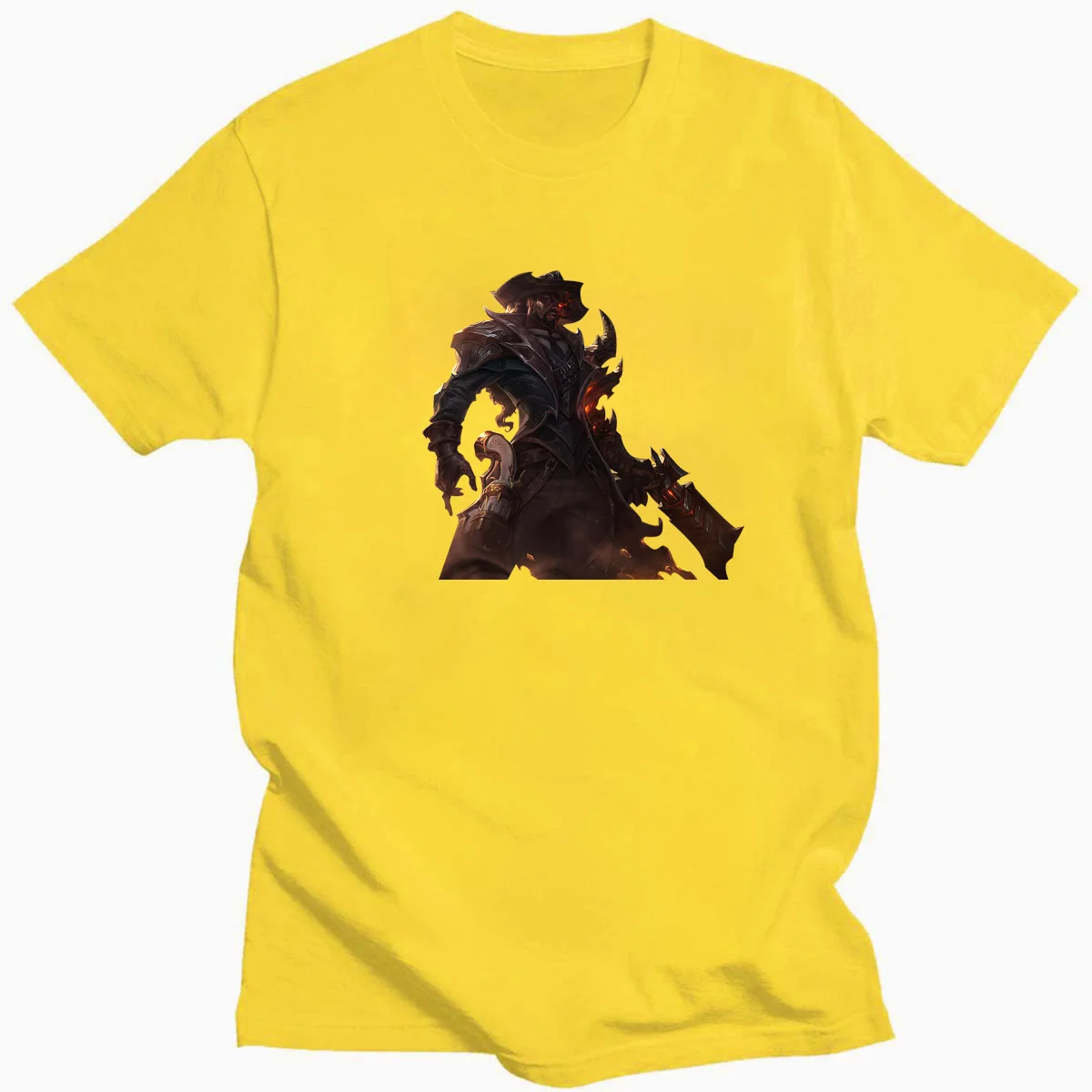 

LOL Cosplay Style West Magic Shadow Lucian Art Printed T-Shirts Summer Casual Short Sleeve O-neck Cotton Tees For Fans