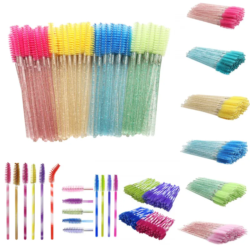 50 шт. Одноразовые Косметические кисти для ресниц|Аппликатор теней век| |