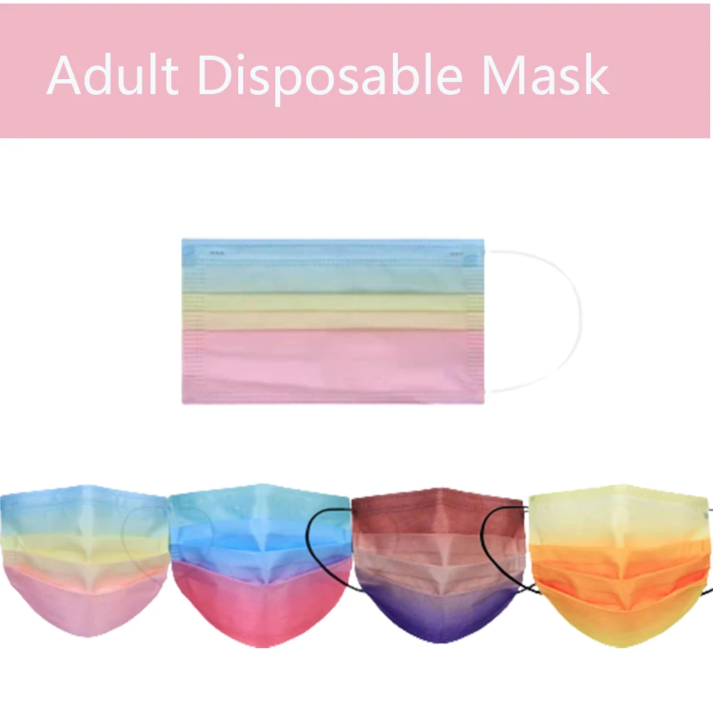 Одноразовая трехслойная Нетканая маска для лица с рисунком, 10/20/50/100 шт. Одноразовая трехслойная Нетканая маска для лица с рисунком, 10/20/50/100 шт.