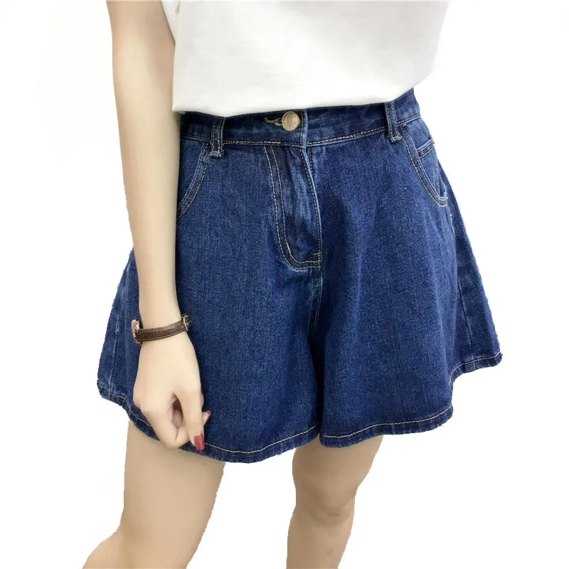 Женские джинсовые шорты с завышенной талией повседневные свободные летние