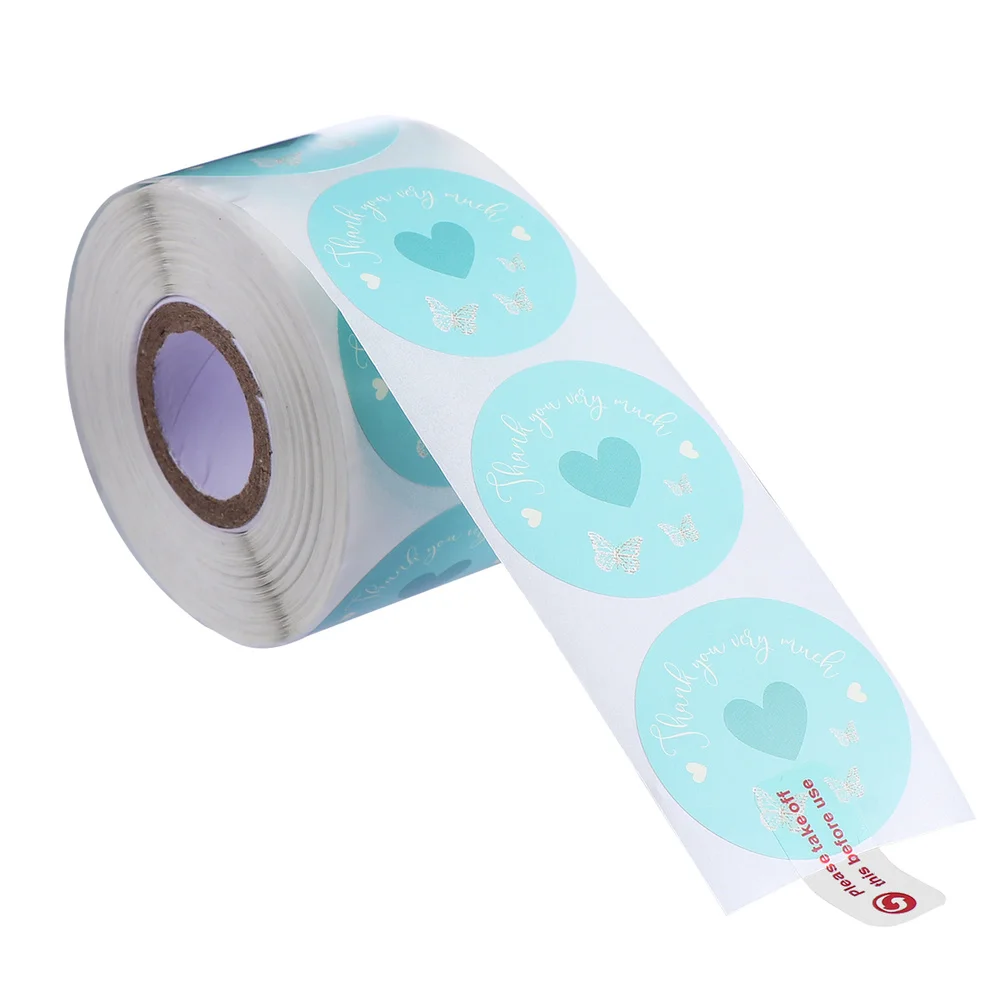 

1 Roll Creative Tag Sticker Gift Sealing Wrapping Decal Thank You Label
