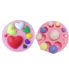 3D Силиконовая форма в форме сердца, круглая форма для выпечки, жемчужные бусины, помадка, инструмент для торта, шоколадных конфет, печенья, кондитерских изделий, мыла