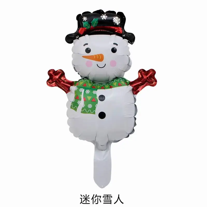 10pcs Mini Christmas Foil Air Balloons Bells Snowman Santa Claus Christmas Tree Decoration Party Supplies Globos Xmas Ornament