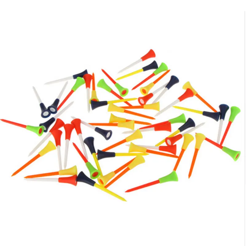 

30pcs/Package Plastic Golf Ball Multicolor 8.3CM Durable Rubber Top Pad Golf T-Shirt Golf Accessories Golf Training Equipment