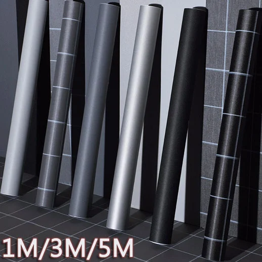 Водонепроницаемые однотонные самоклеящиеся обои наклейки для снятия и