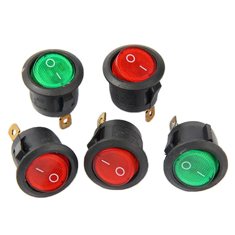 

12V DC 20A 20mm Hole Fit Illuminated Signal Light Round Electronic SPST Switch еали инеѬеѬа Switches & Relays