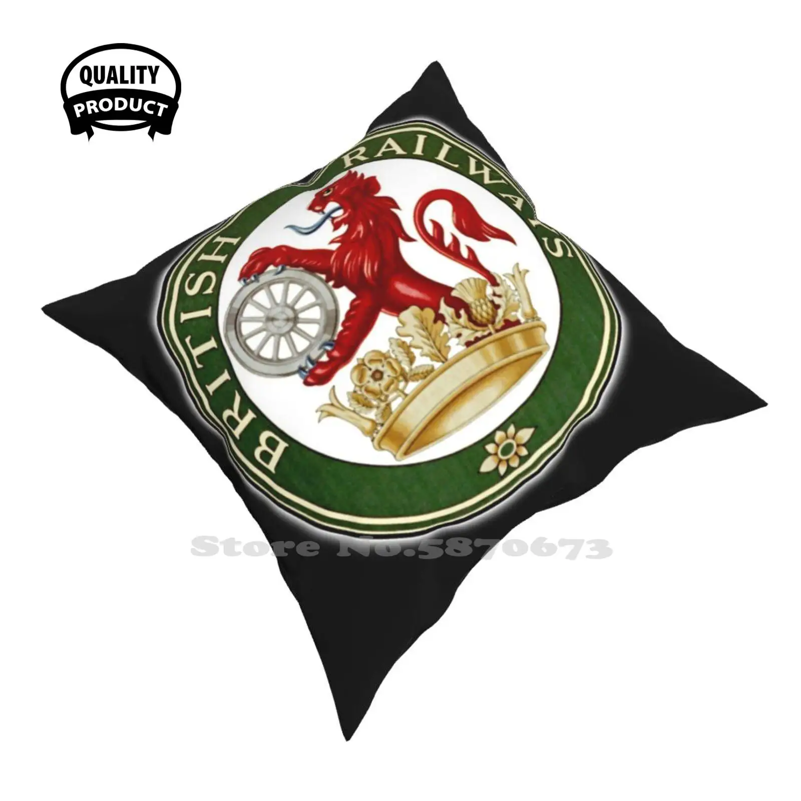 Британские железные дороги. Тренировочные зрители Br Sign дизайн 1956 Наволочка Rail