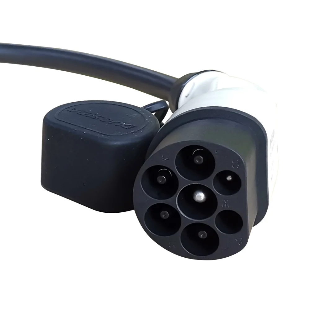 16A 32A EV адаптер J1772 тип 1 к Тип 2 IEC62196 зарядный кабель длиной 0 5 метра для удлинения