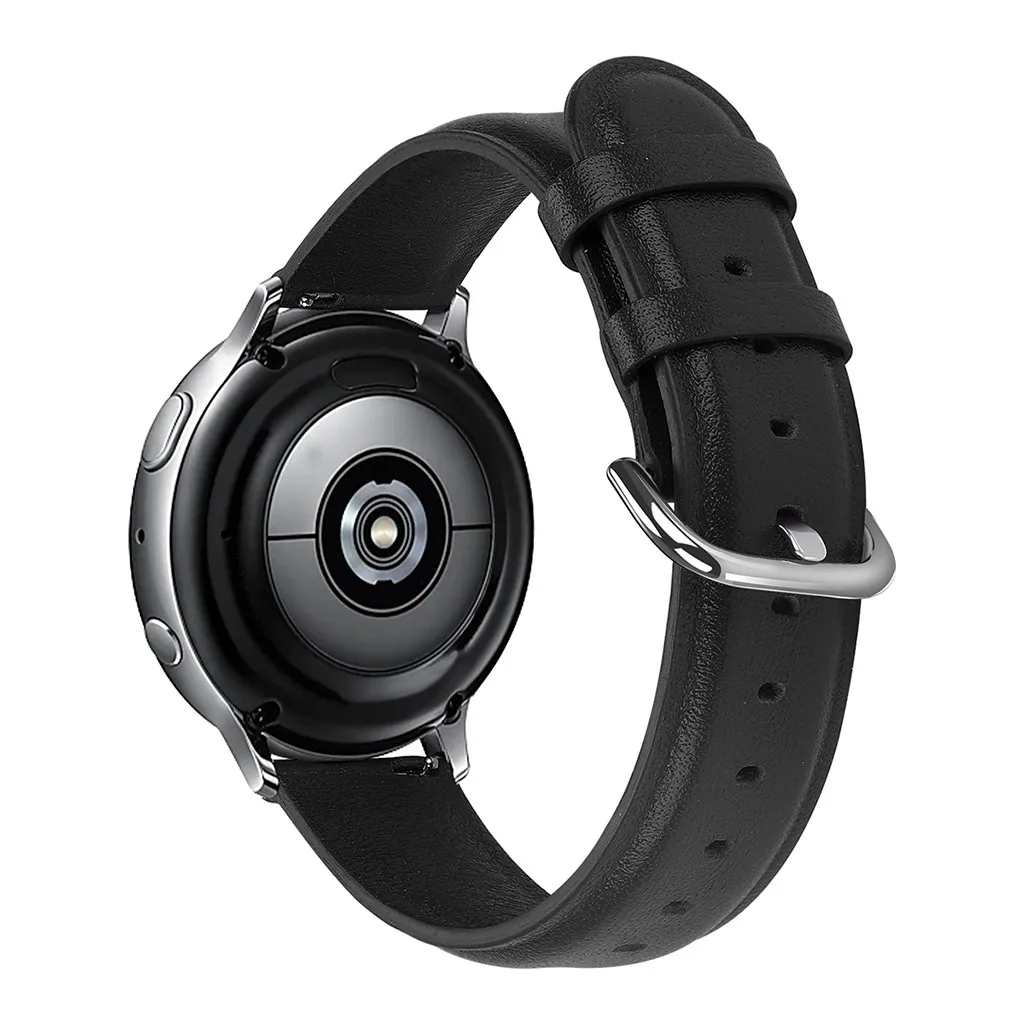 Смарт-часы, ремешок, браслет для samsung Galaxy Watch, кожаный ремешок для часов, ремешок для samsung Galaxy Watch Active 1/2, 40 мм/44 мм