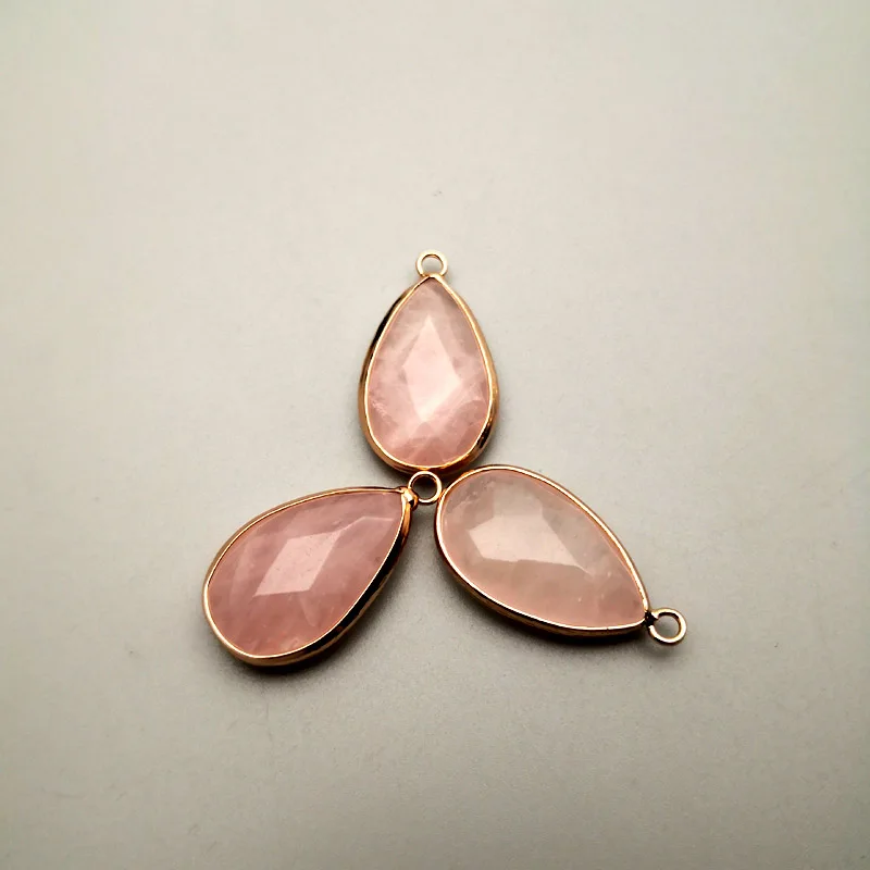 Модные 12 шт. кварцевые розы капли воды из металлического сплава покрытого