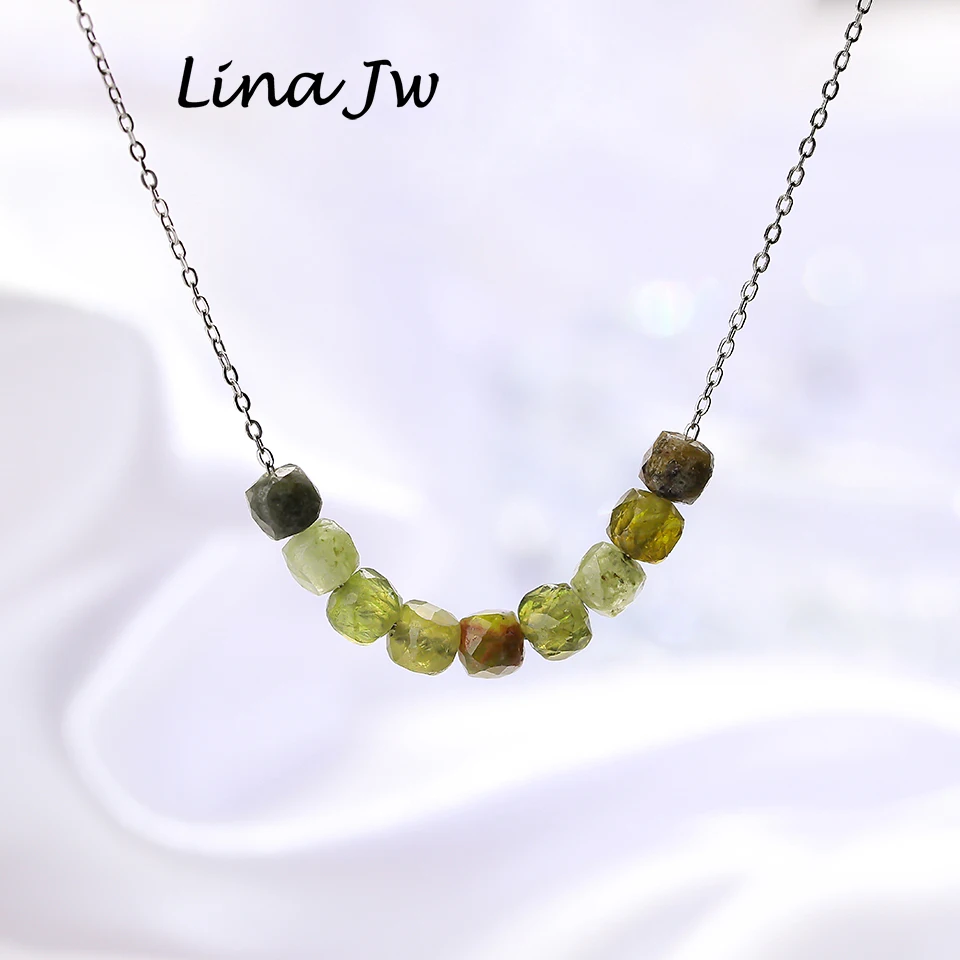 Natural Stone Pendant 925 Sterling Silver Chain Necklace for Women on the Neck Party Jewelry /Wedding Jewlery Luxury Gift | Украшения и