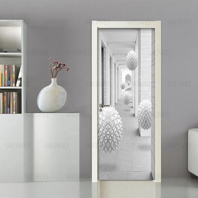 Фото обои современные 3D стерео сферические двери стикер гостиная галерея ПВХ