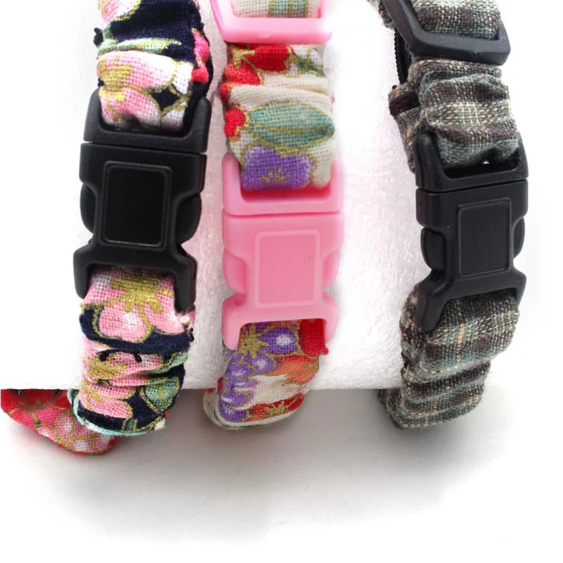 Ошейник для кошек и собак в японском стиле с эластичным бантом колокольчиками