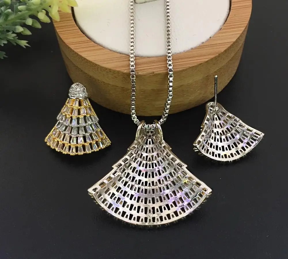 Lanyika модные ювелирные изделия геометрические треугольные микро инкрустация