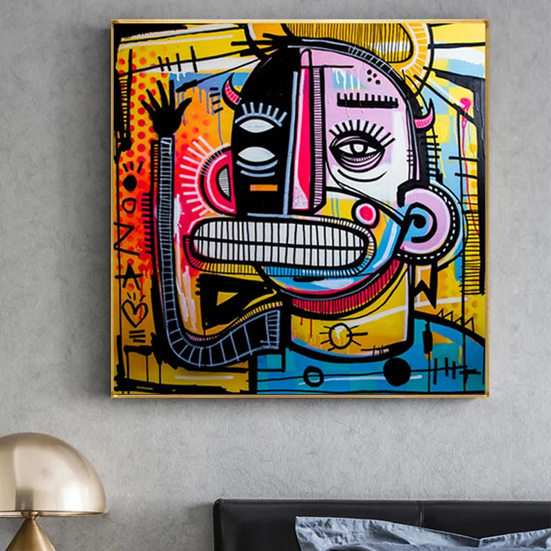 

Graffiti Street Art Joachim Abstract Colorful Oil Painting on Canvas Poster and Prints Picture Cuadros for Living Room Decor