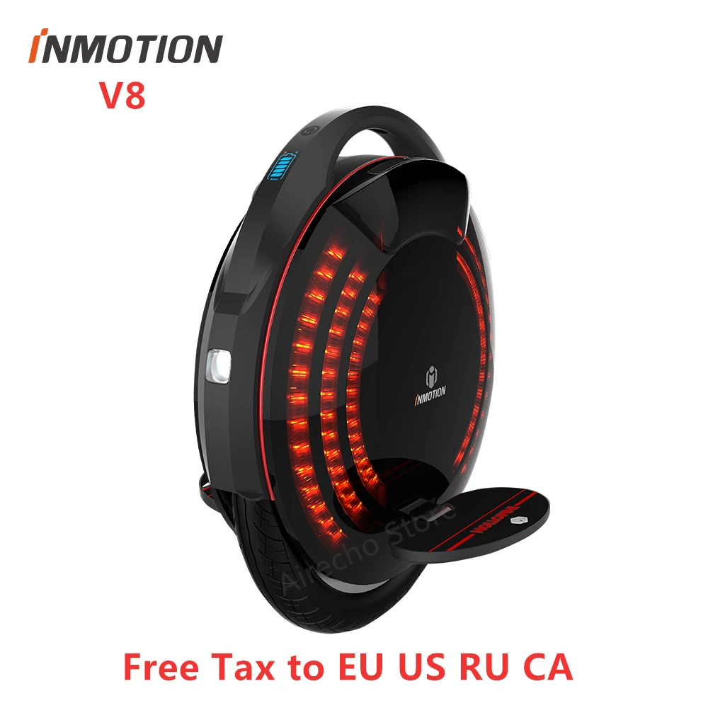 Моноцикл INMOTION V8, самобалансирующийся самокат с декоративными лампами, Одноколесный электрический самокат Hover Skate Hover Board