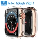 Полностью закрытый чехол для Apple Watch 7 6 SE 5 4 3 2 1 41 мм 45 мм, мягкая прозрачная защитная пленка из ТПУ для iWatch 44 мм 40 мм 42 мм 38 мм, защитная пленка