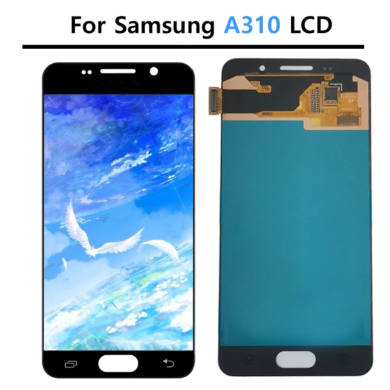 Оригинальный дисплей для Samsung Galaxy A3 2016 A310 A310F A310M A310Y A3100 LCD с сенсорным экраном и сборкой цифрового дисплея