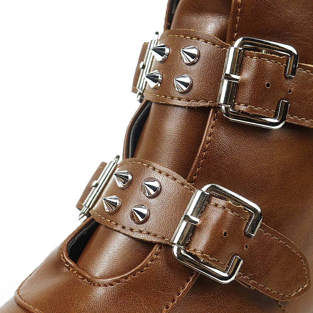 Новый бренд Дамская обувь на не сужающемся книзу высоком массивном каблуке