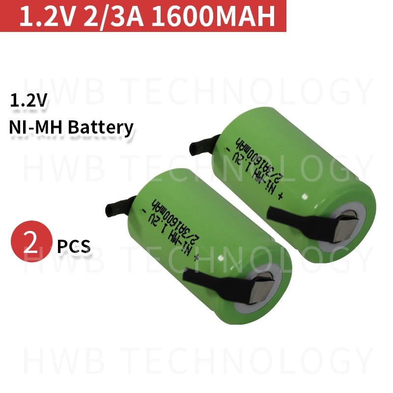 2 шт./лот KX Оригинальный Новый 1 V 2/3A 1500mAh ni-mh Ni-MH перезаряжаемый аккумулятор с