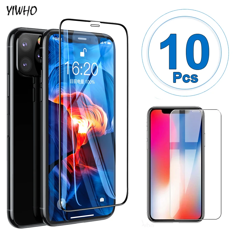 

Защитное стекло для Apple IPhone XR, 10 шт./лот, Защита экрана для телефона X XS 10 11 Pro Max 6 6S 7 8 Plus, закаленное стекло