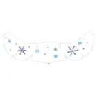 Временные татуировки на щеки, переводные тату на лице, Снежинки синие, PolysferaTattoo, тату веснушки снежинки на щеки