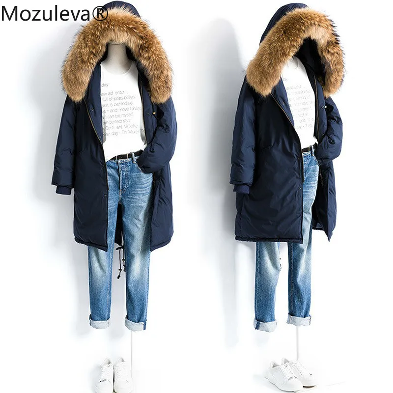 

Женская зимняя длинная куртка и пальто с белым гусиным пухом, на пуговицах