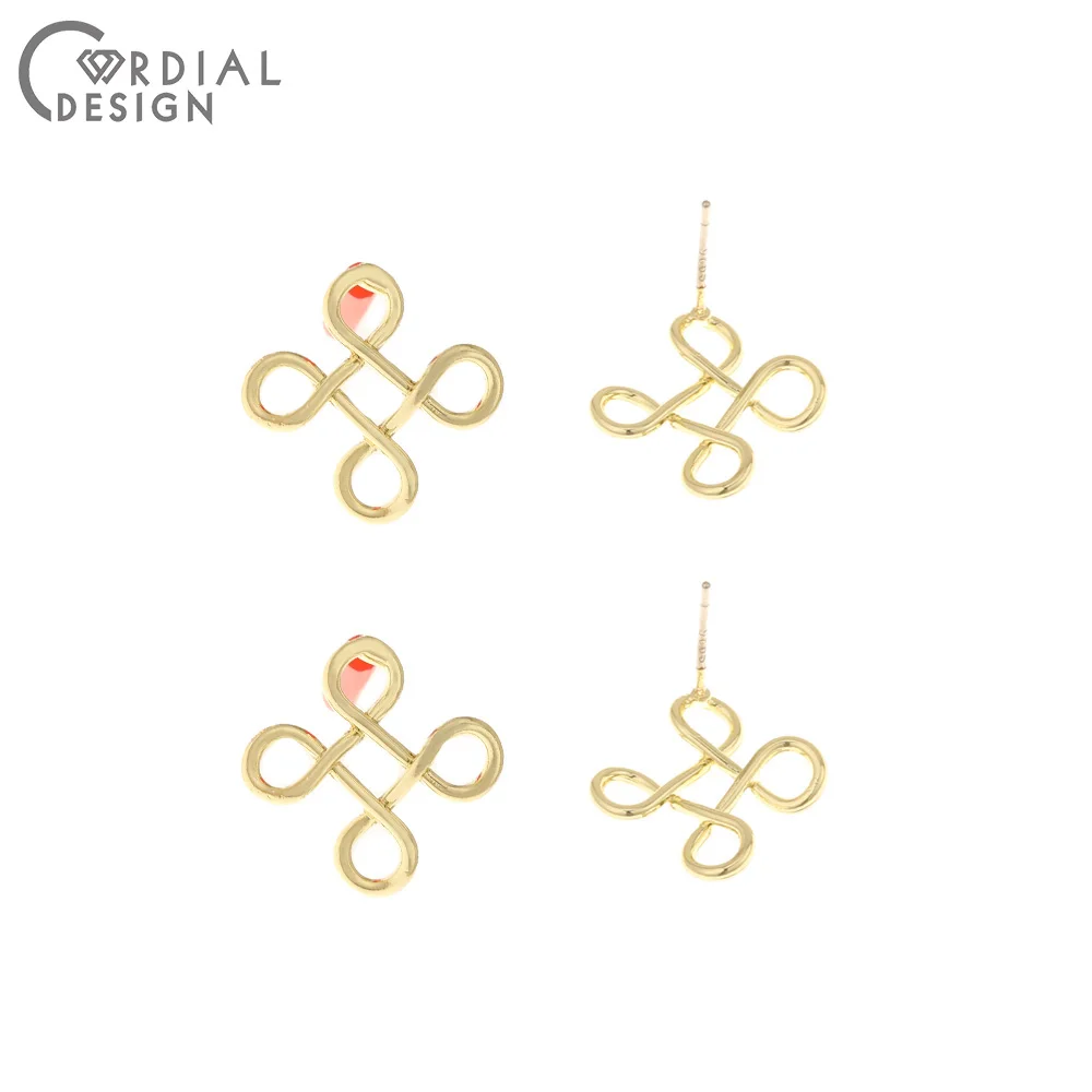 

Cordial Design 100 шт. 17*17 мм ювелирные аксессуары/серьги-гвоздики/DIY части/скрученная форма/ручная работа/Ювелирная фурнитура и компоненты